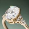 3 pieces Oval Cut Moissanite Engagement Ring Set (2)