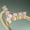 3 pieces Oval Cut Moissanite Engagement Ring Set (5)