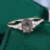 Black Rutilated Quartz With Moissanite Engagement Ring (3)