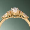 Classic Cluster 1CT Marquise Cut Moissanite Engagement Ring (5)