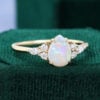 Classic Cluster Pear Shaped Opal Engagement Ring with Moissanite Accents (2)