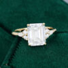 MOLLYJEWELRY Gold Moissanite Engagement Ring