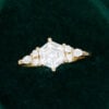 MOLLYJEWELRY Gold Moissanite Engagement Ring