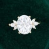 MOLLYJEWELRY Gold Moissanite Engagement Ring