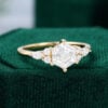 MOLLYJEWELRY Gold Moissanite Engagement Ring