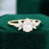 MOLLYJEWELRY Gold Moissanite Engagement Ring