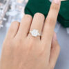 MOLLYJEWELRY Gold Moissanite Engagement Ring