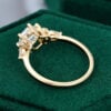 MOLLYJEWELRY Gold Moissanite Engagement Ring