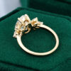 MOLLYJEWELRY Gold Moissanite Engagement Ring