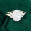 MOLLYJEWELRY Gold Moissanite Engagement Ring