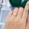 MOLLYJEWELRY Gold Moissanite Engagement Ring