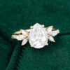 MOLLYJEWELRY Gold Moissanite Engagement Ring