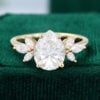 MOLLYJEWELRY Gold Moissanite Engagement Ring