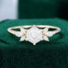 MOLLYJEWELRY Gold Moissanite Engagement Rings