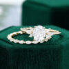 MOLLYJEWELRY Gold Moissanite Wedding Sets