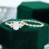 MOLLYJEWELRY Gold Moissanite Wedding Sets