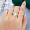 MOLLYJEWELRY Gold Oval Moissanite Engagement Ring