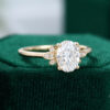 MOLLYJEWELRY Gold Oval Moissanite Engagement Rings