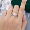 MOLLYJEWELRY Gold Pear shaped Moissanite Wedding Set