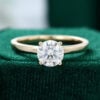 1.25 Carat Minimalist Simple Solitaire Moissanite Engagement Ring