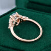 MOLLYJEWELRY Oval cut Aquamarine Rose Gold Engagement Ring