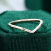 MOLLYJEWELRY Rose Gold Curved Wedding band