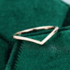MOLLYJEWELRY Rose Gold Curved Wedding band