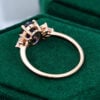 MOLLYJEWELRY Rose Gold Lab Sapphire Engagement Ring