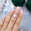MOLLYJEWELRY Rose Gold Moissanite Bridal Set