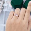 MOLLYJEWELRY Rose Gold Morganite Engagement Ring