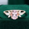 MOLLYJEWELRY Rose Gold Morganite Engagement Ring