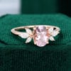 MOLLYJEWELRY Rose Gold Morganite Engagement Ring