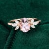 MOLLYJEWELRY Rose Gold Morganite Engagement Ring