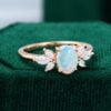 MOLLYJEWELRY Rose Gold Opal Engagement Ring