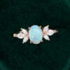 MOLLYJEWELRY Rose Gold Opal Engagement Ring