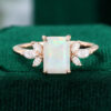 MOLLYJEWELRY Rose Gold Opal Engagement Ring