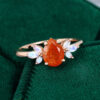 MOLLYJEWELRY Rose Gold Sunstone Engagement Ring