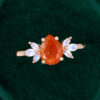 MOLLYJEWELRY Rose Gold Sunstone Engagement Ring