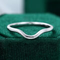 White Gold Curved Wedding band