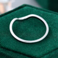 White Gold Curved Wedding band