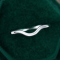 White Gold Curved Wedding band