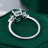 White Gold Emerald Engagement Ring Anniversary Ring