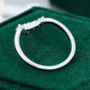 MOLLYJEWELRY White Gold Moissanite Curved wedding band