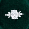 MOLLYJEWELRY White Gold Moissanite Engagement Ring