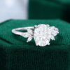 MOLLYJEWELRY White Gold Moissanite Engagement Ring
