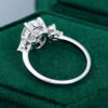 MOLLYJEWELRY White Gold Moissanite Engagement Ring