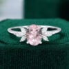 MOLLYJEWELRY White Gold Morganite Engagement Ring