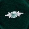 MOLLYJEWELRY White Gold Moss Agate Engagement Ring
