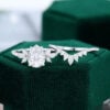 MOLLYJEWELRY White Gold Pear shaped Moissanite Wedding Set