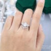 MOLLYJEWELRY White Gold Pear shaped Moissanite Wedding Set